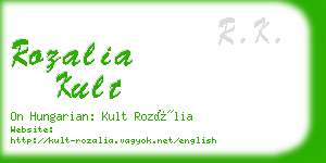 rozalia kult business card